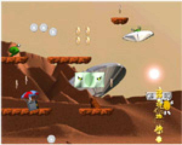 Coin Planets in play, from the screenshot this site carried when it covered the game.
