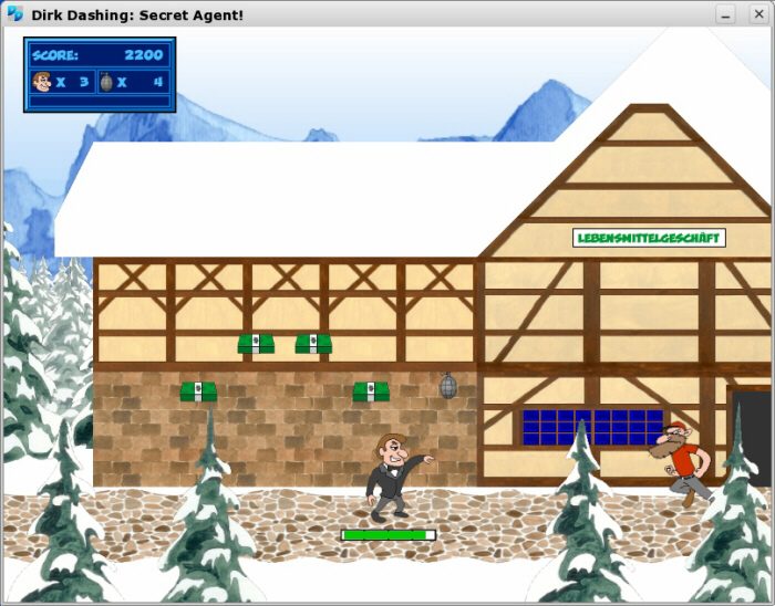 Dirk Dashing in play, from the screenshot this site carried when it covered the game.