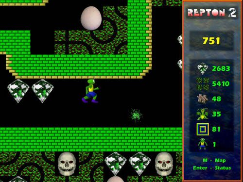 A further screen from Repton 2.
